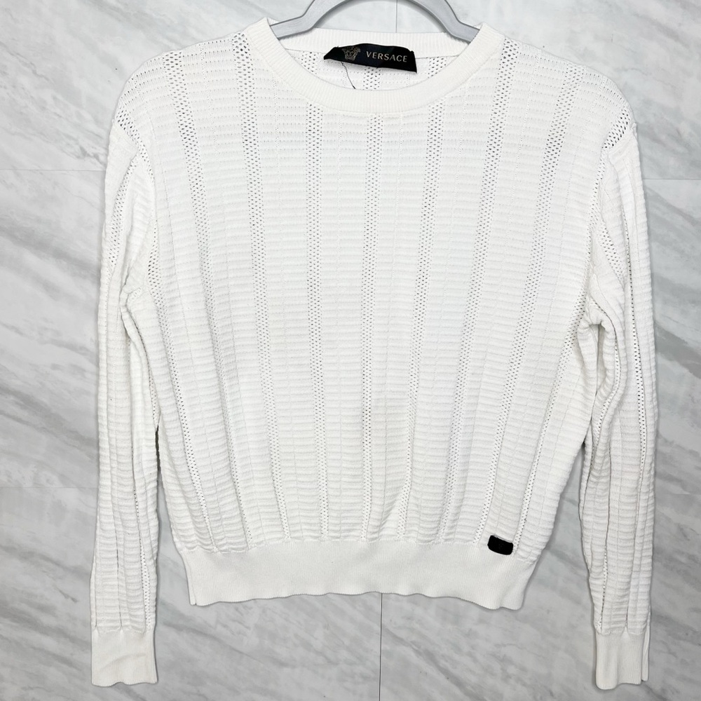 Versace Woven Knit Designer Sweater 48